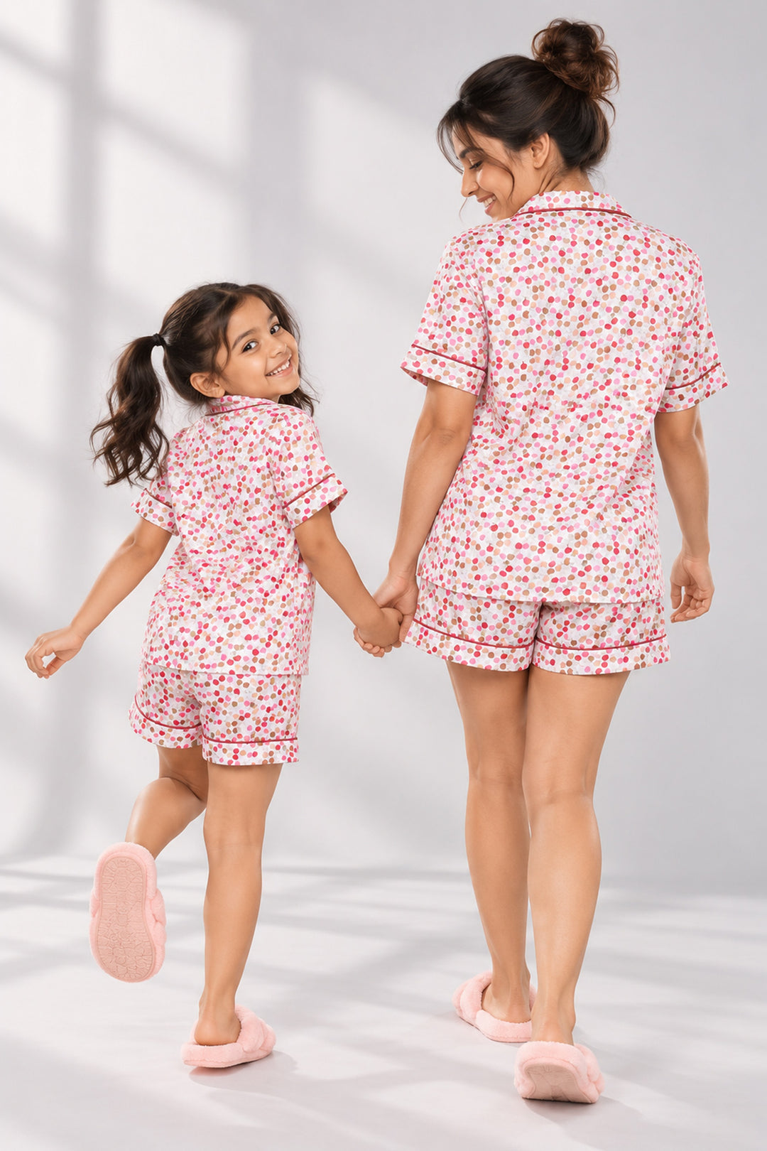 Cherry Crush Mom and Me Collard Short Set in Japan Satin