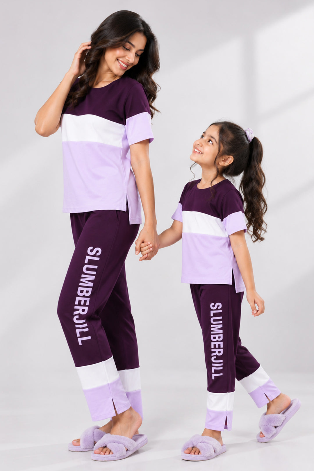 Mom & Me - Mulberry Magic, Slumber Everyday Mom & Kids Cotton Coord Set