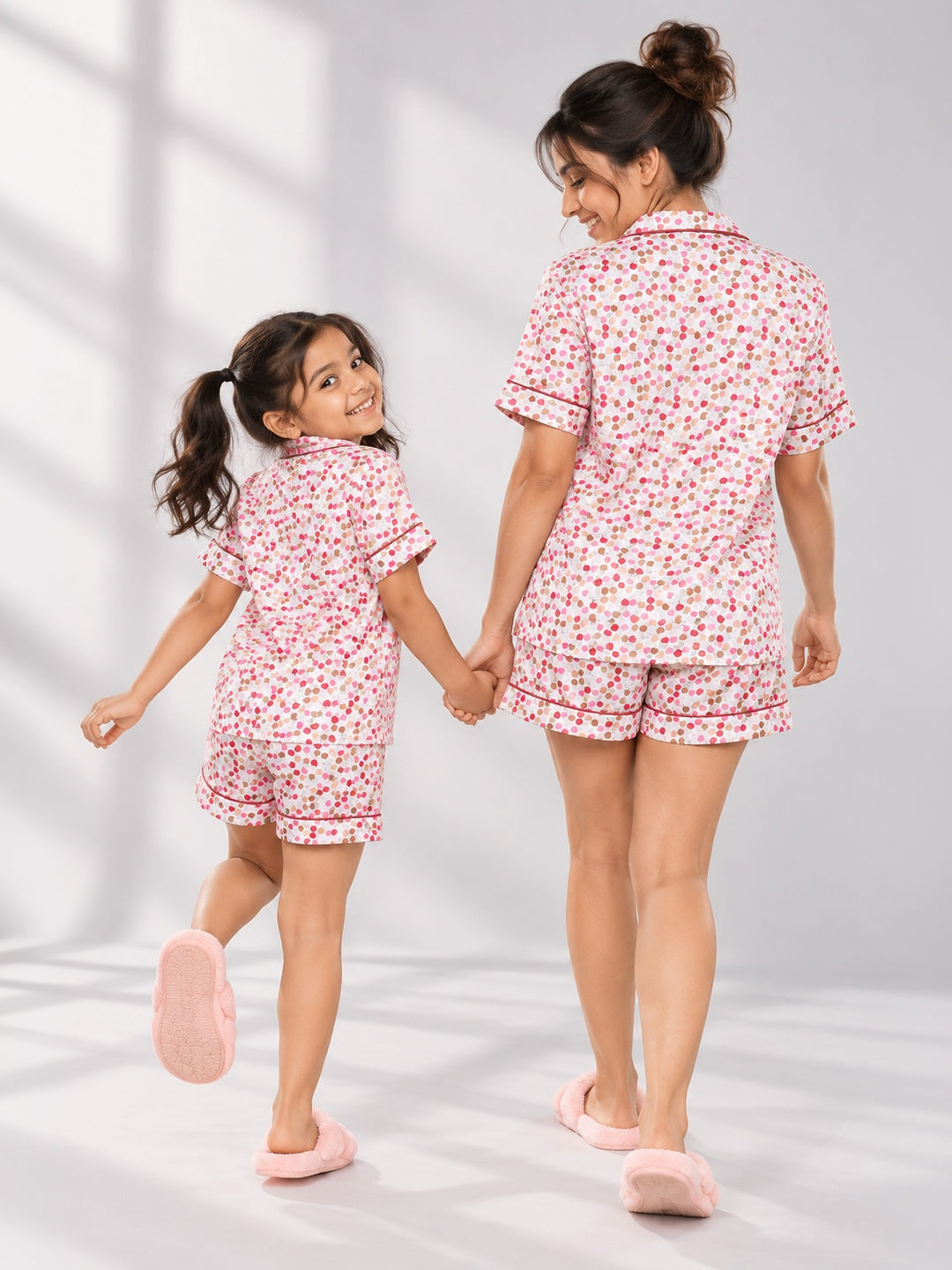 Cherry Crush Mom and Me Collard Short Set in Japan Satin