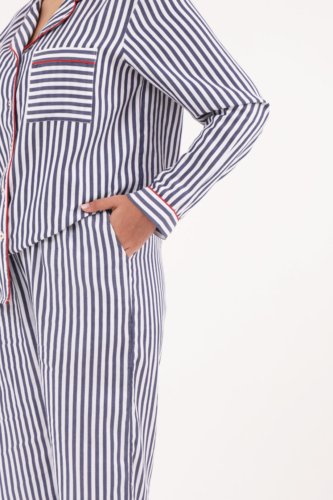 classic city stripe sleep set