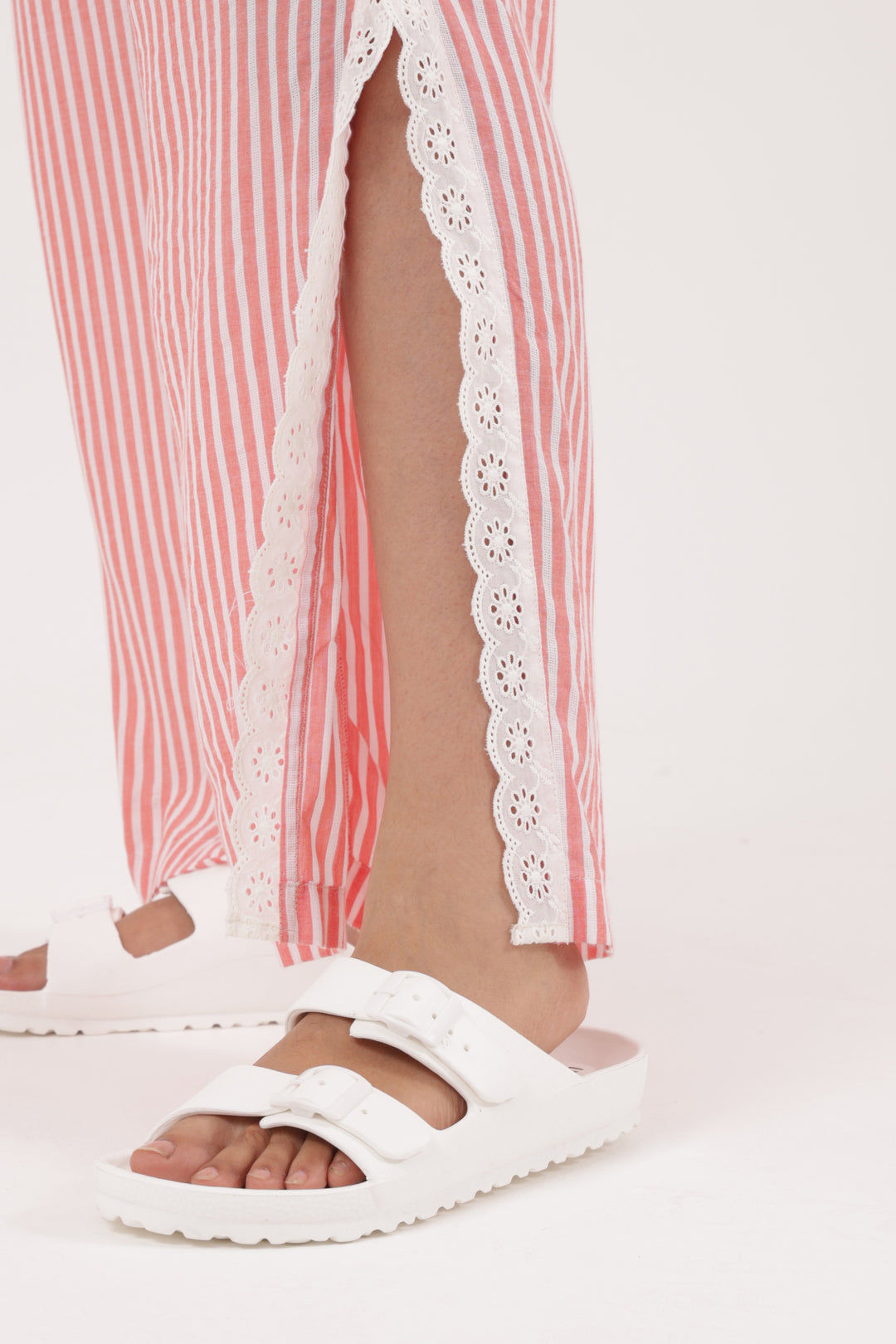 Everyday Elegance coral Stripe PJ Set
