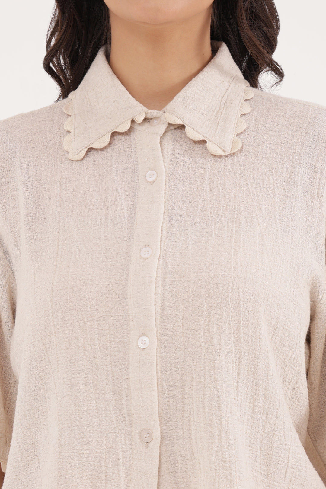 Ecru Scallop Grace Cotton Set