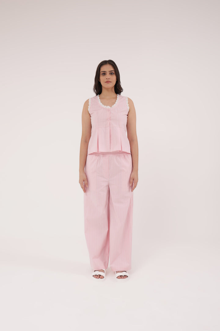 Soft Blush Everyday Peplum Lounge Set