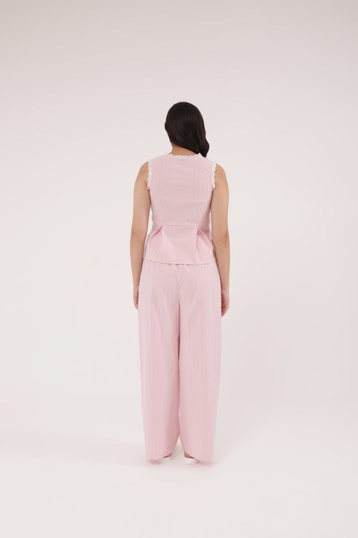 Soft Blush Everyday Peplum Lounge Set