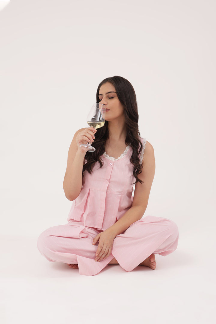 Soft Blush Everyday Peplum Lounge Set