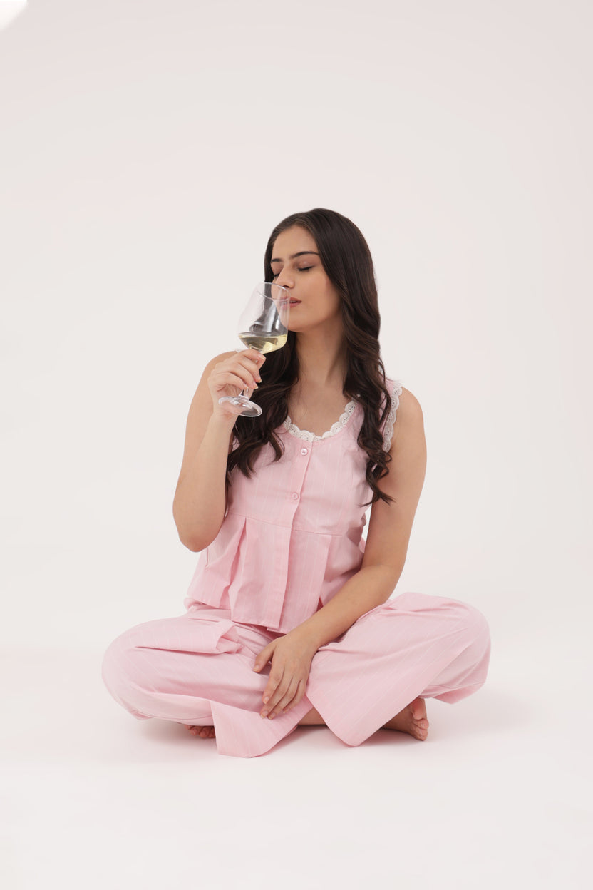 Soft Blush Everyday Peplum Lounge Set