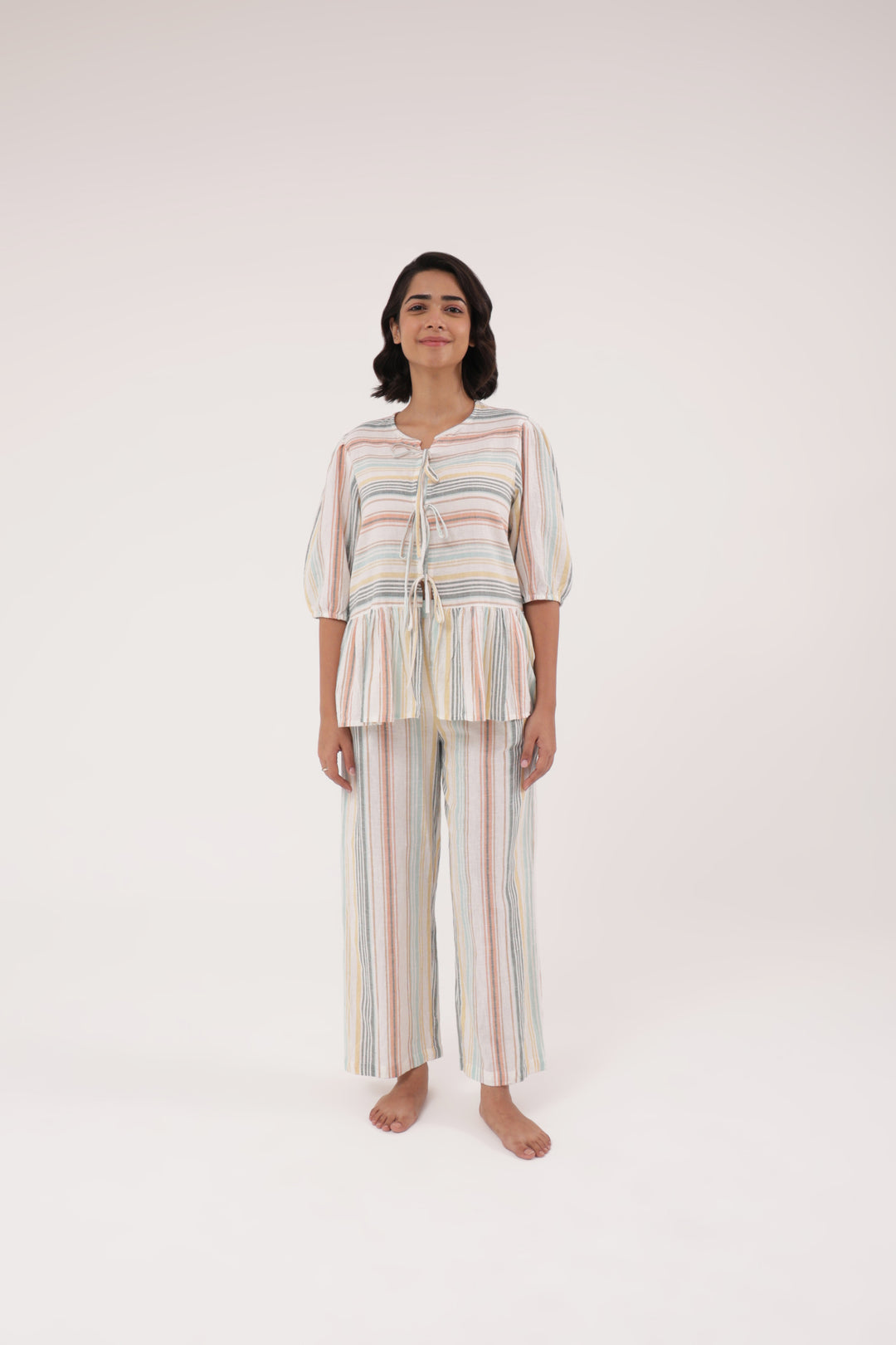 Weekend Bliss Stripe Lounge Set