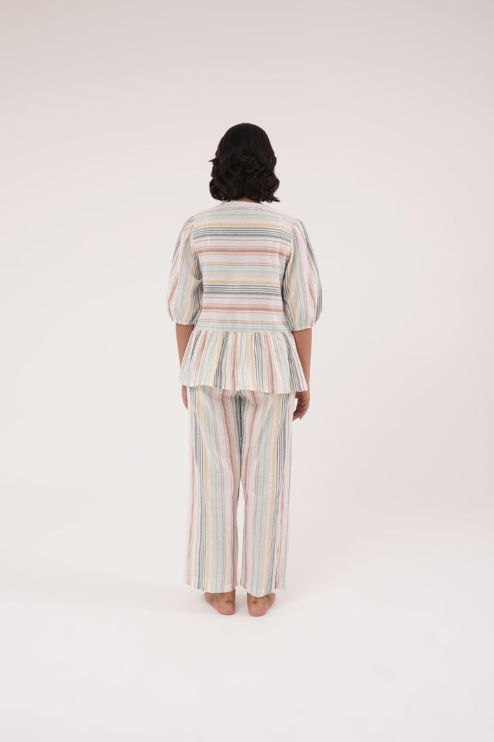 Weekend Bliss Stripe Lounge Set