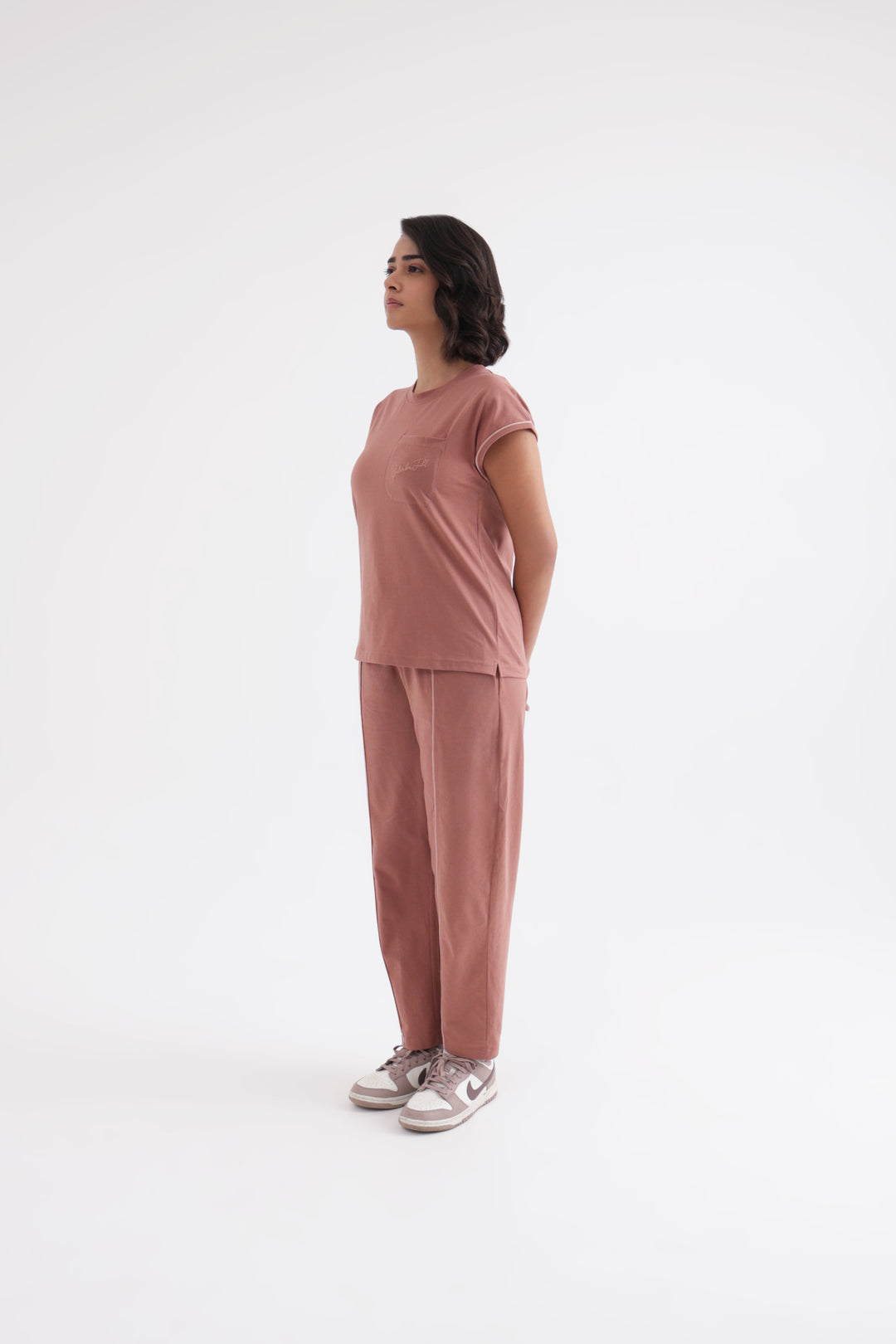 Slumber Jill Everyday Comfort Mocha Brown Cotton Jersey Coord Set
