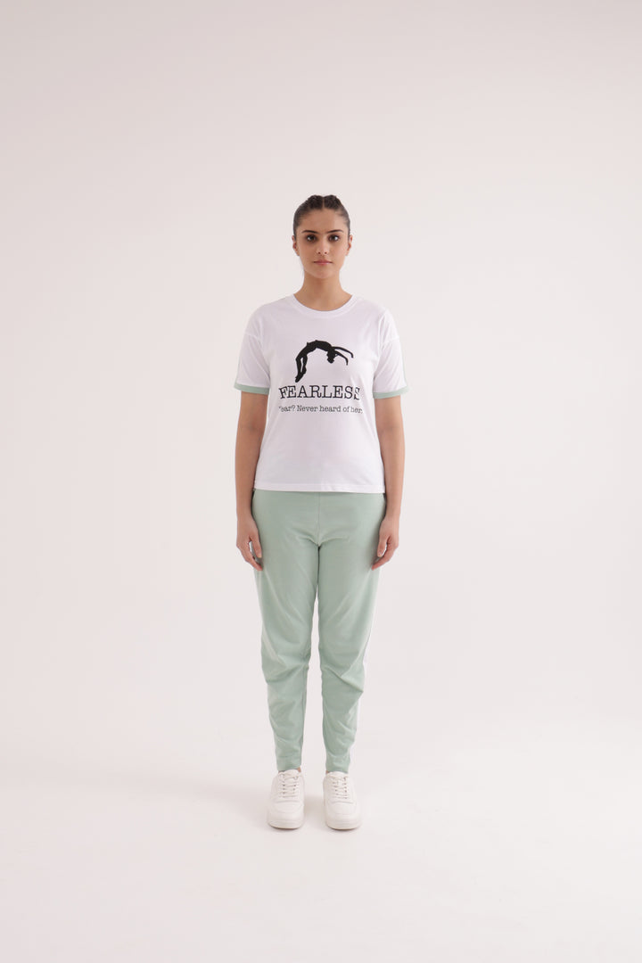 Slumber Jill Active Comfort Pastel Green Cotton Jersey Coord Set