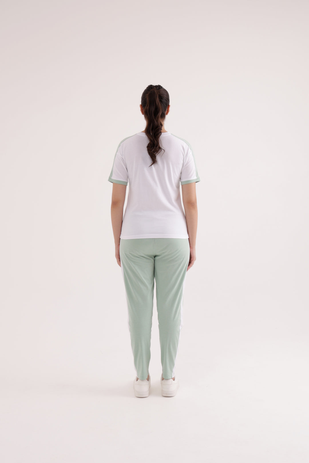 Slumber Jill Active Comfort Pastel Green Cotton Jersey Coord Set