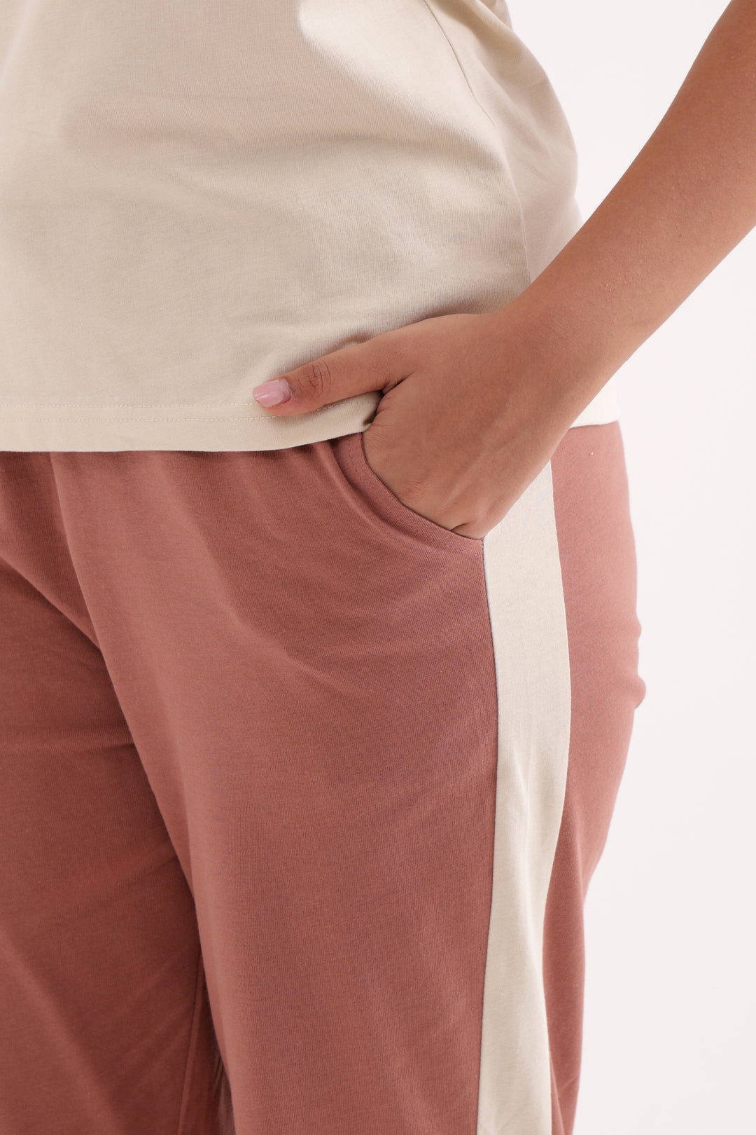 Slumber Jill Active Comfort Mocha Mousse Cotton Jersey Coord Set