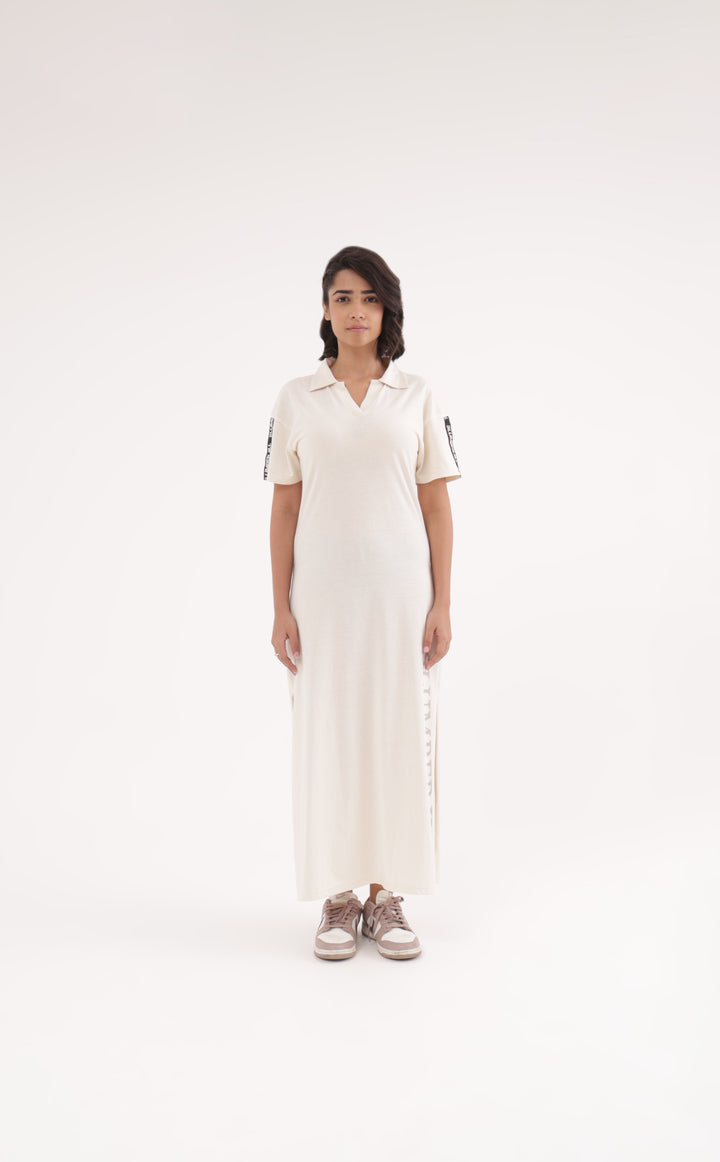 Summer Sand White Travel Ease Polo Dress