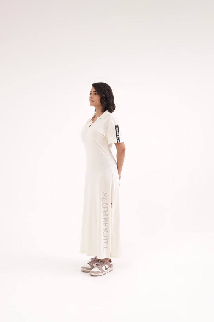 Summer Sand White Travel Ease Polo Dress