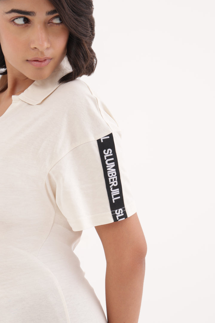 Summer Sand White Travel Ease Polo Dress