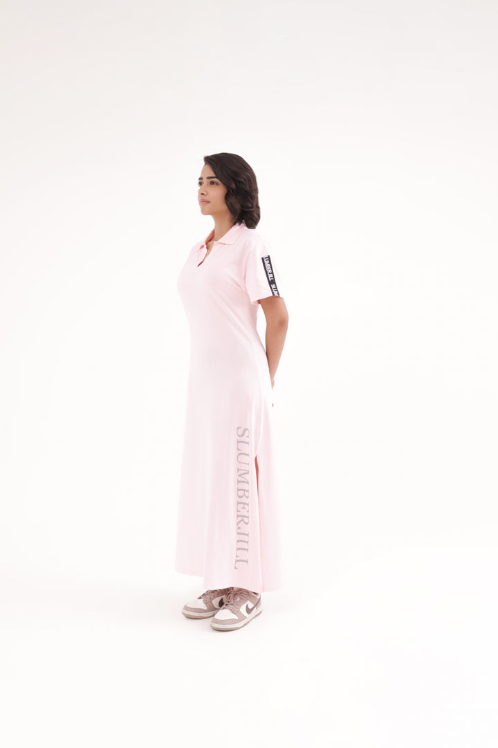 Sunset Blush TravelEase Polo Dress