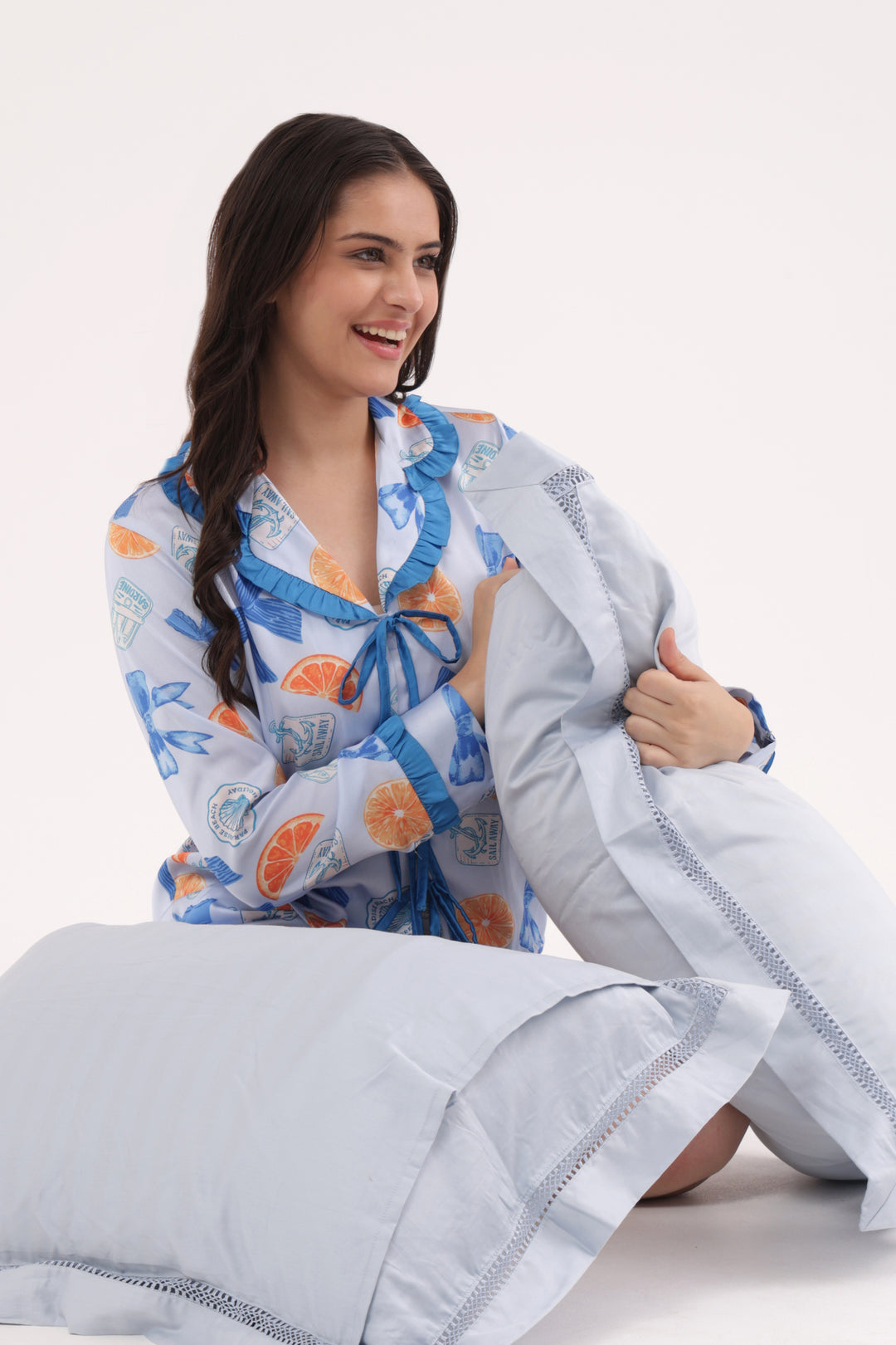 Nautical Charm Satin Short Set