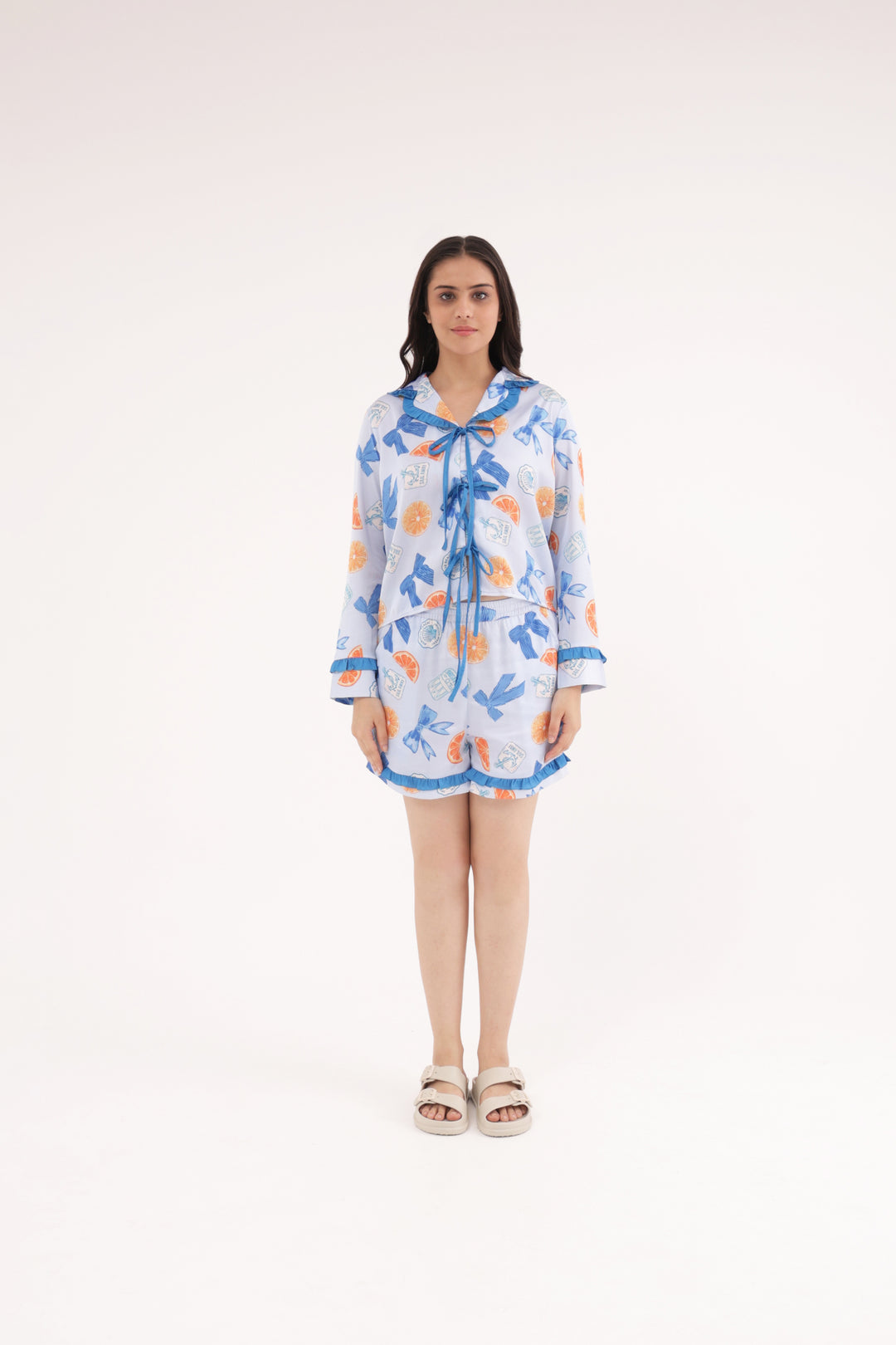 Nautical Charm Satin Short Set