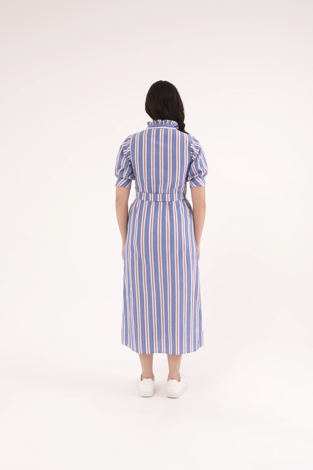 Rustic Elegance Cotton stripe  Dress