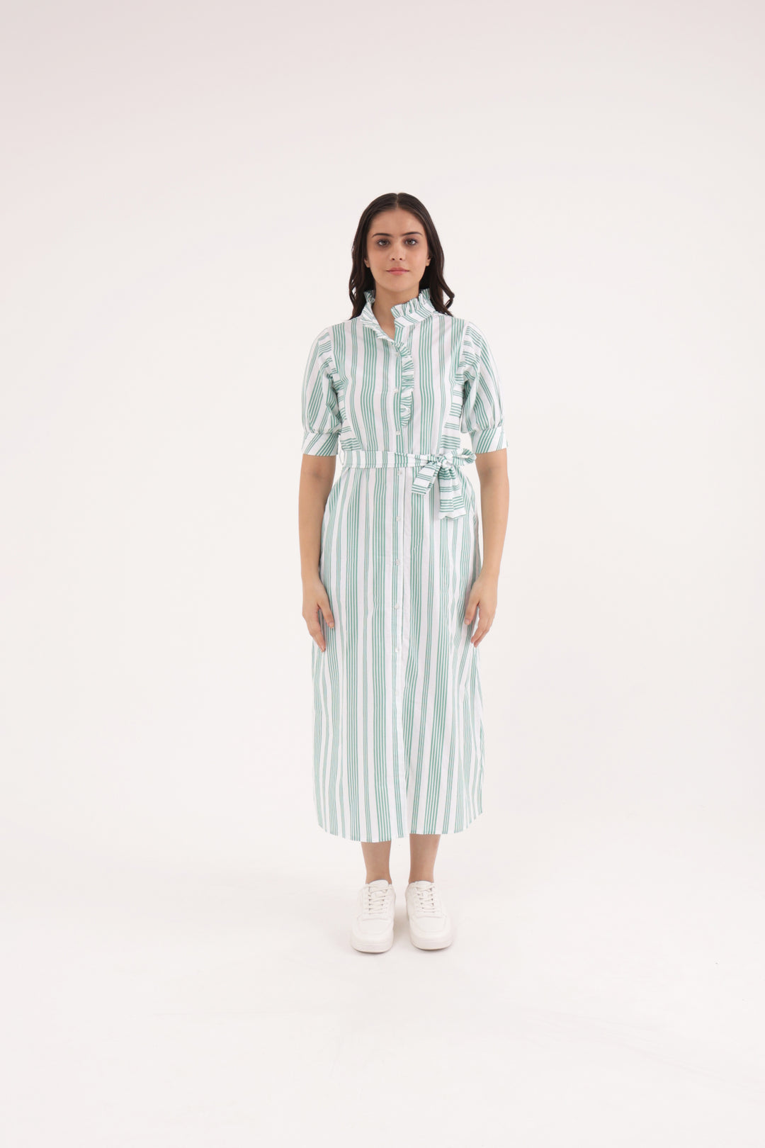 Morning Meadow Cotton stripe  Dress