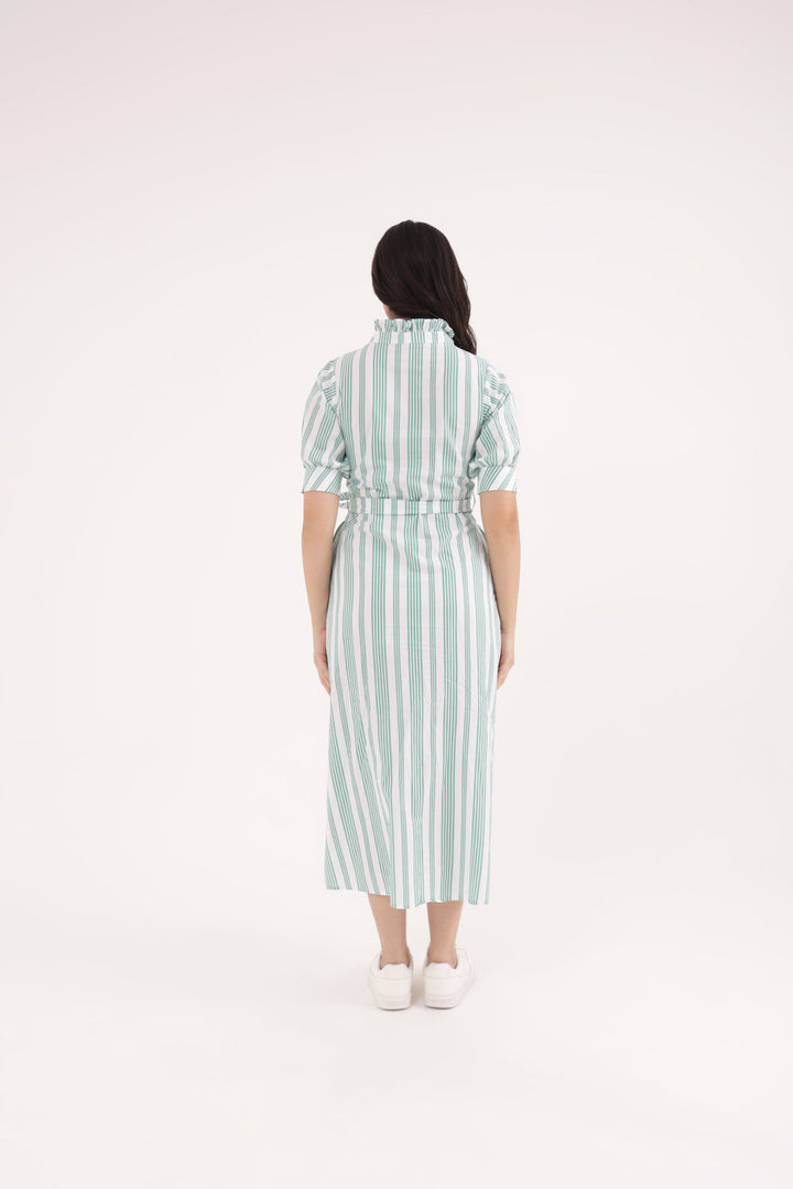 Morning Meadow Cotton stripe  Dress