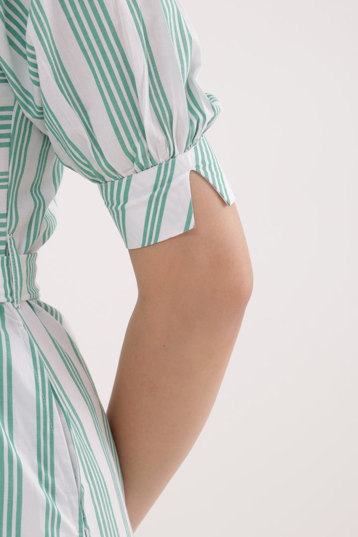 Morning Meadow Cotton stripe  Dress