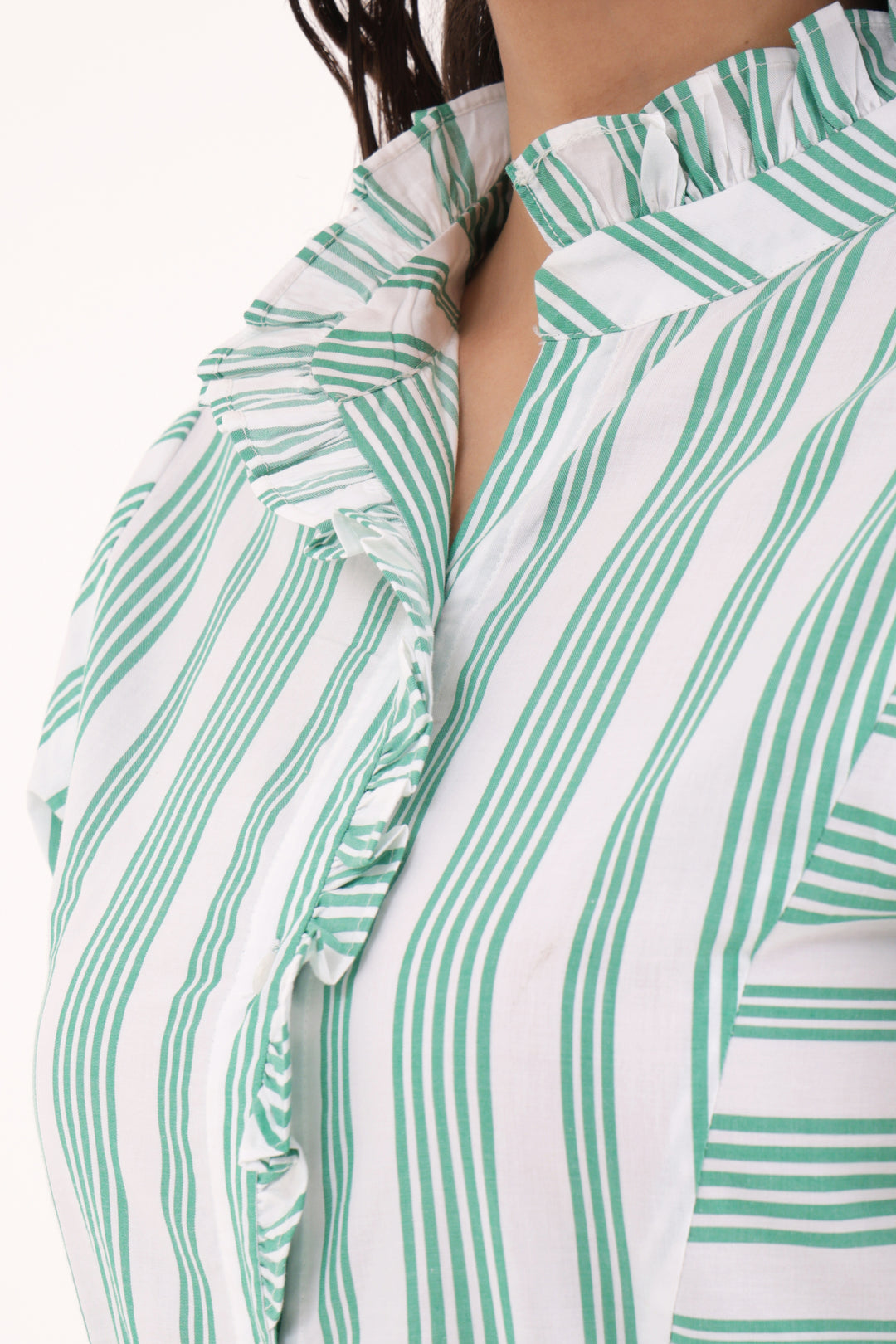 Morning Meadow Cotton stripe  Dress