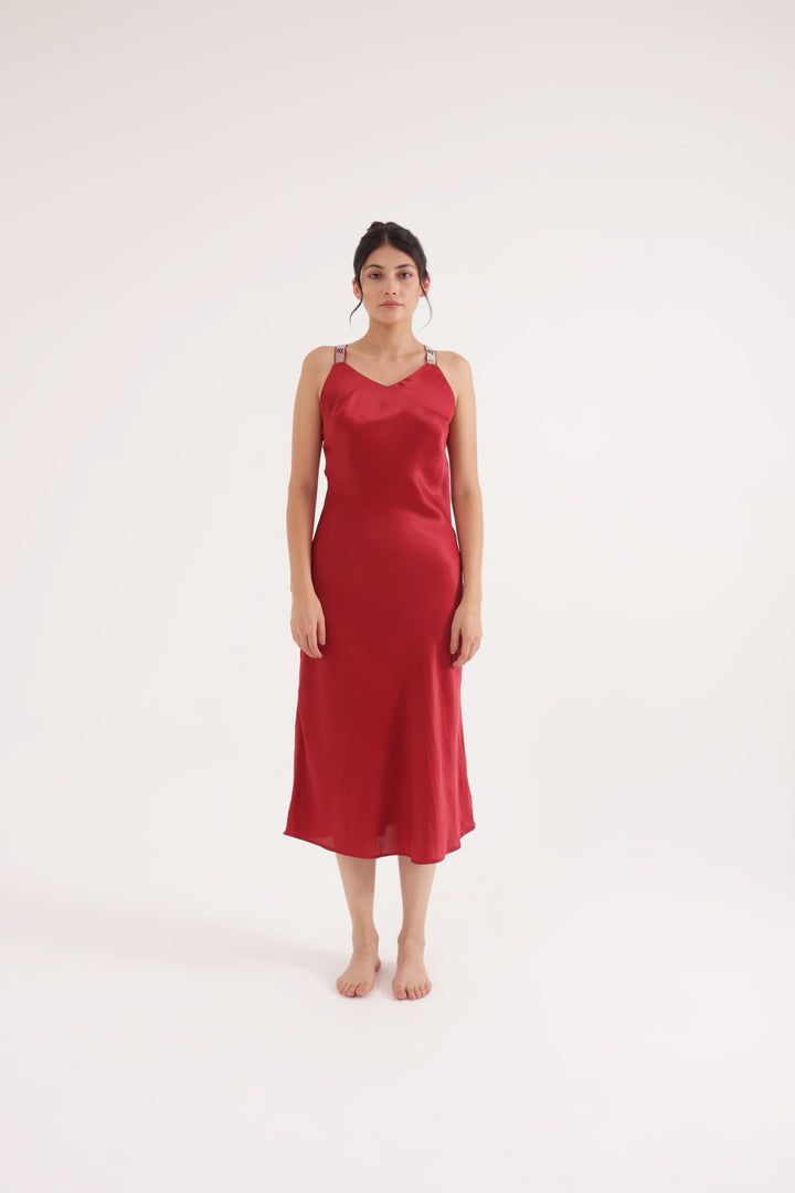 Scarlet Radiance Sleep Dress