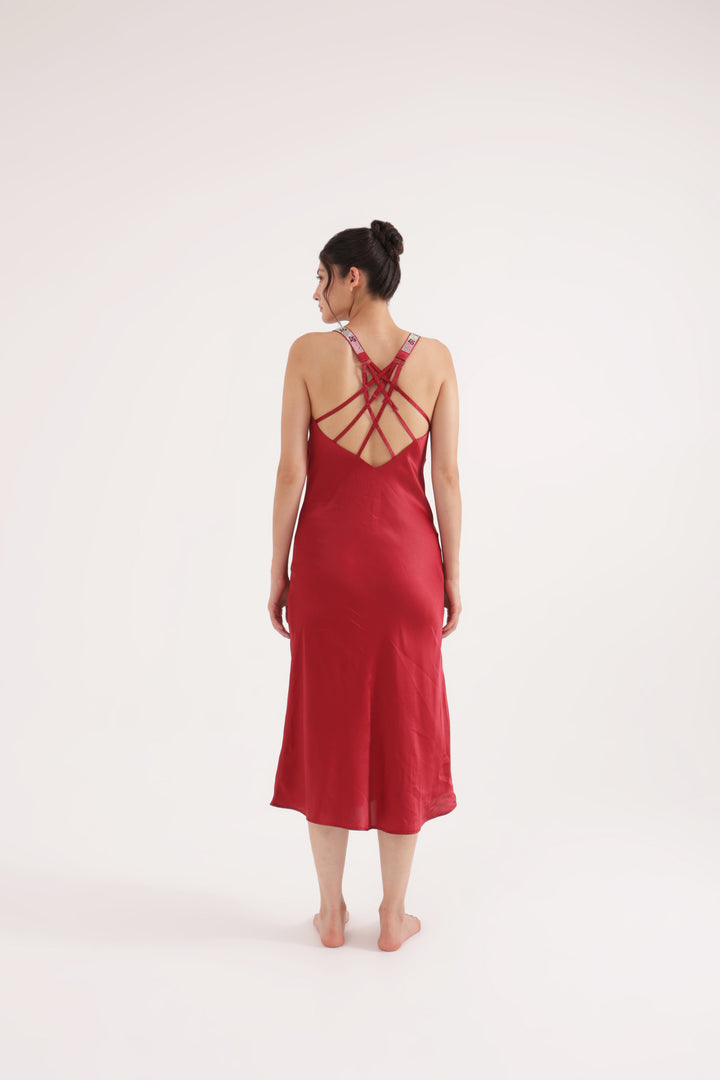 Scarlet Radiance Sleep Dress