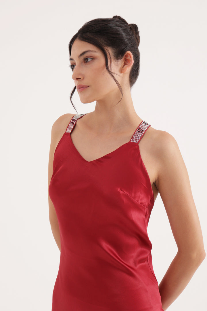 Scarlet Radiance Sleep Dress