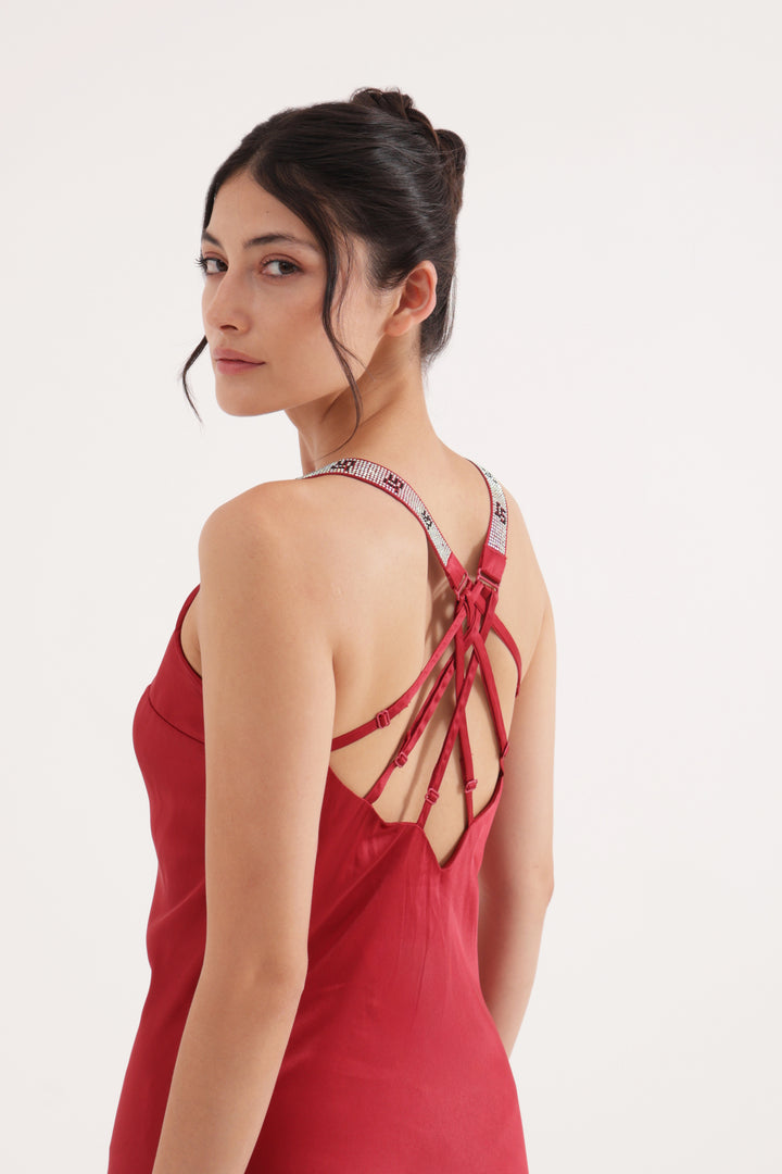 Scarlet Radiance Sleep Dress