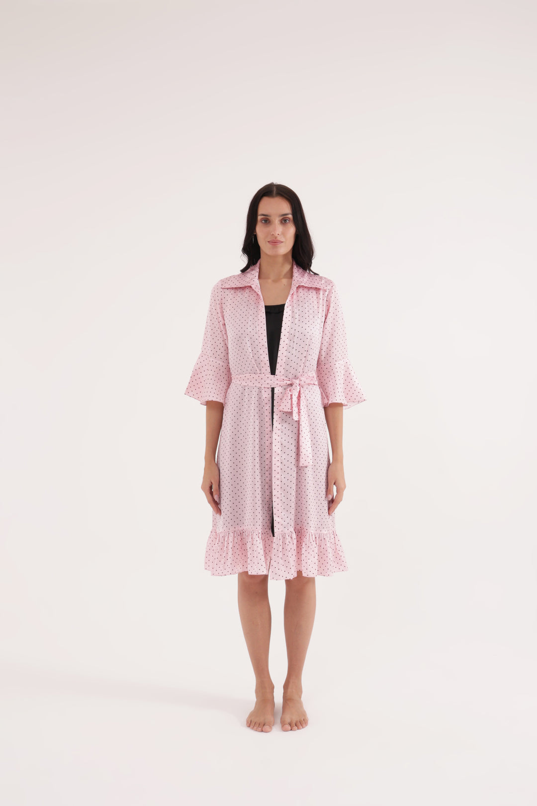 Polka Dreams Satin Robe Set