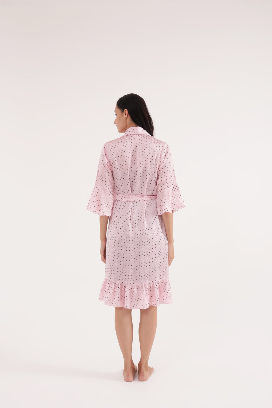 Polka Dreams Satin Robe Set