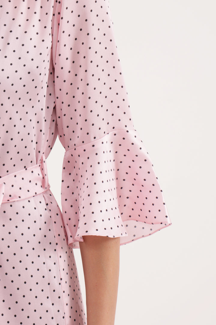 Polka Dreams Satin Robe Set