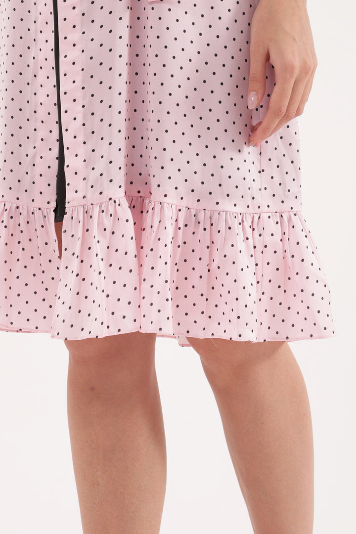 Polka Dreams Satin Robe Set