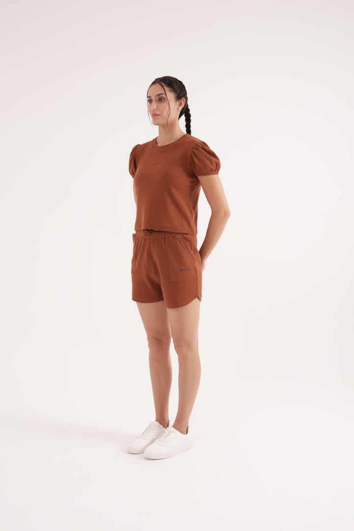 Mocha Bisque Waffle Knit Walk & Snooze Set