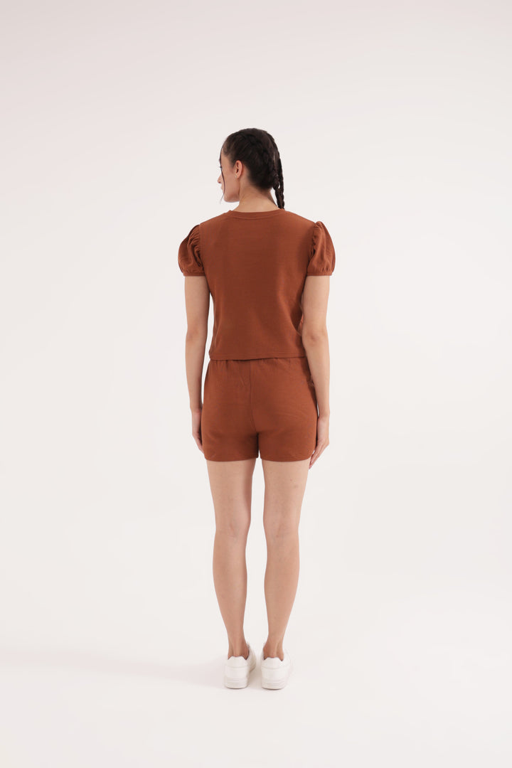 Mocha Bisque Waffle Knit Walk & Snooze Set