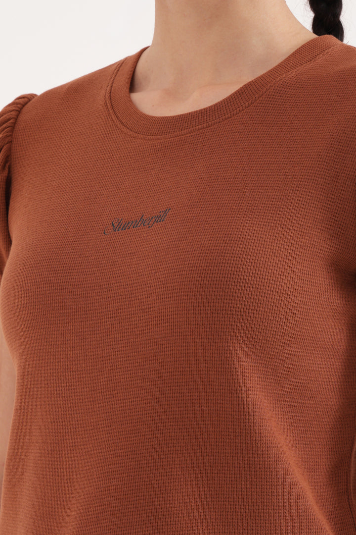 Mocha Bisque Waffle Knit Walk & Snooze Set