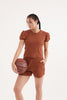 Mocha Bisque Waffle Knit Walk & Snooze Set