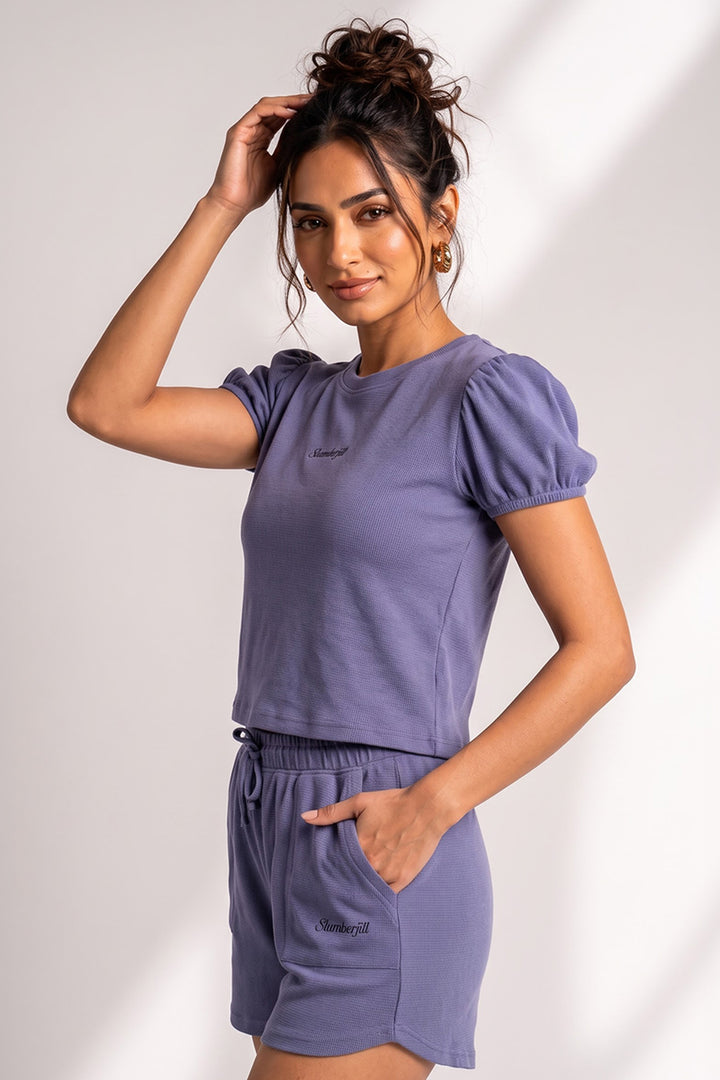 Velvet Morning Waffle Knit Walk & Snooze Set