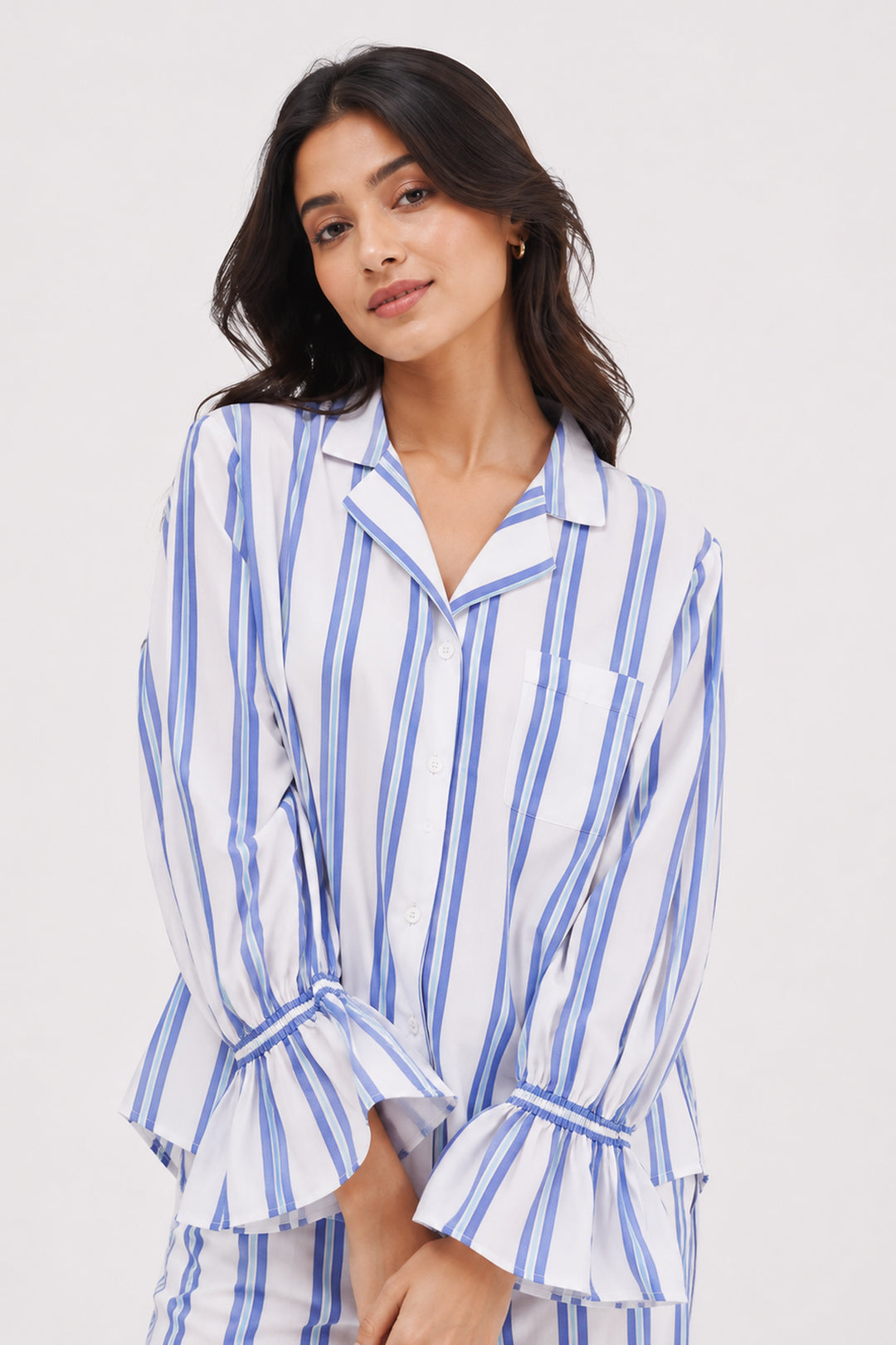 Sunday Sripes  Cotton PJ Set