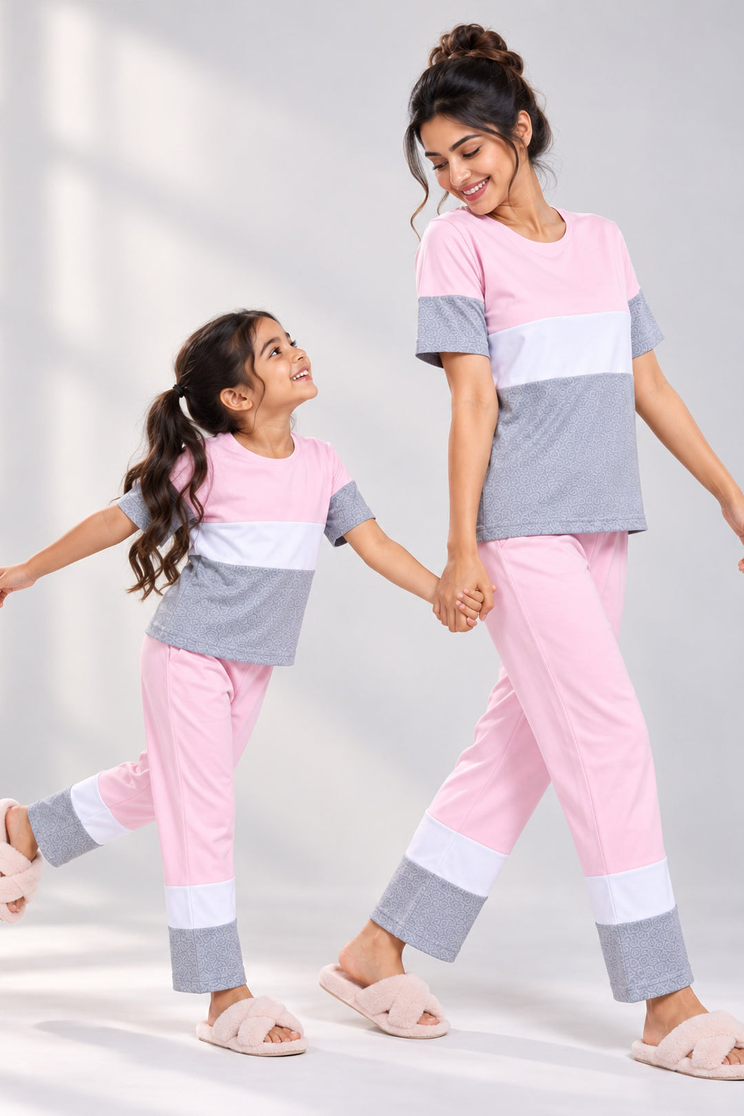 Mom & Me - Ballet Blush, Slumber Everyday Mom & Kids Cotton Coord Set