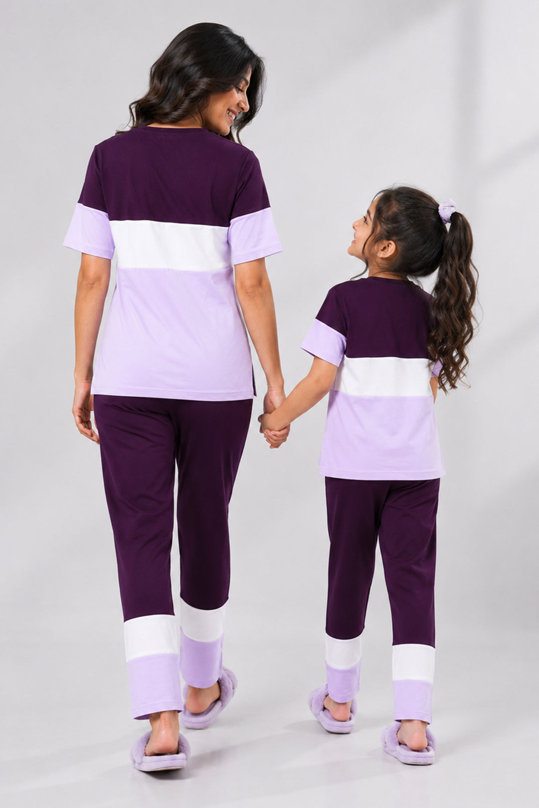 Mom & Me - Mulberry Magic, Slumber Everyday Mom & Kids Cotton Coord Set