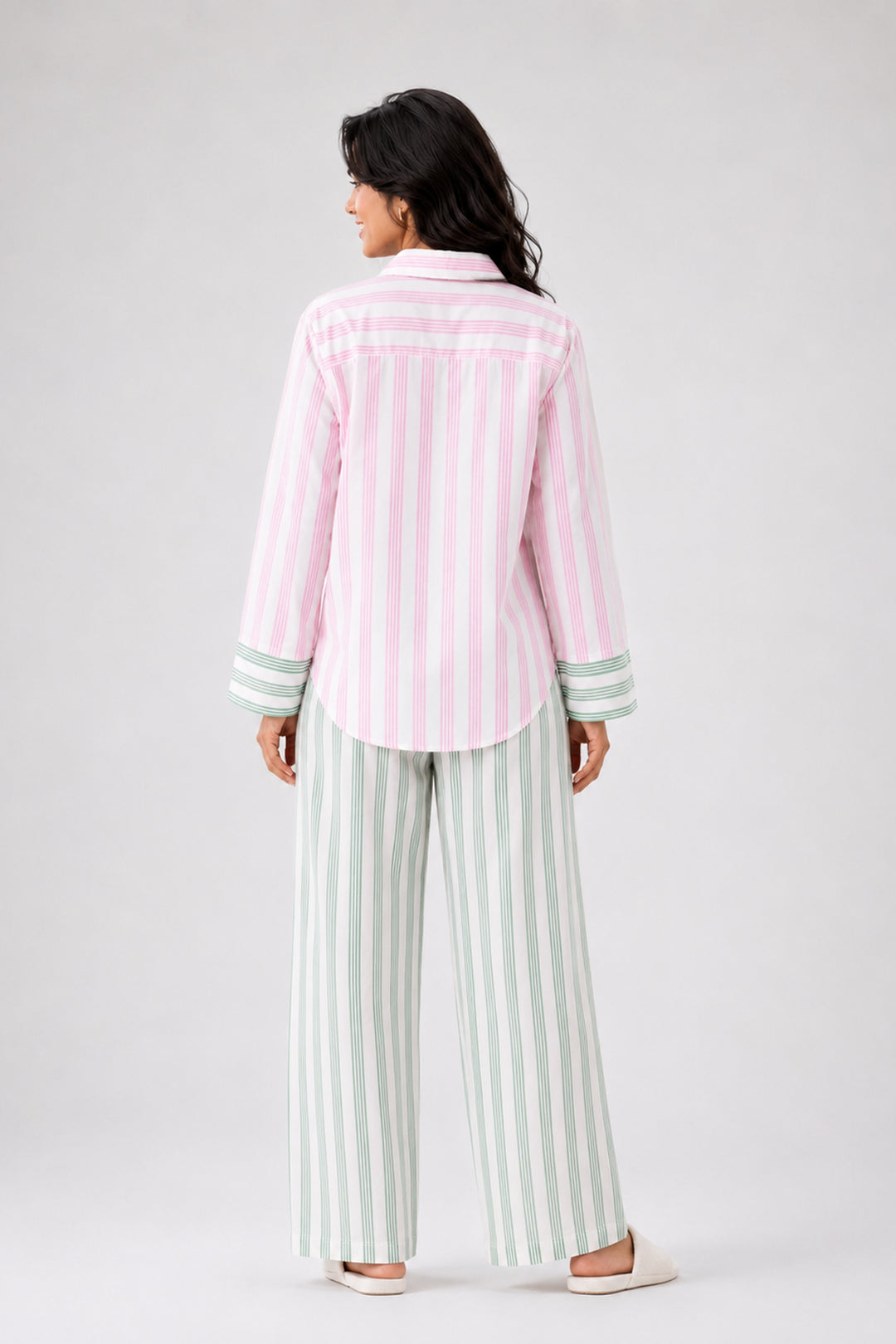 Soft Pop Stripe Cotton Sleep Set