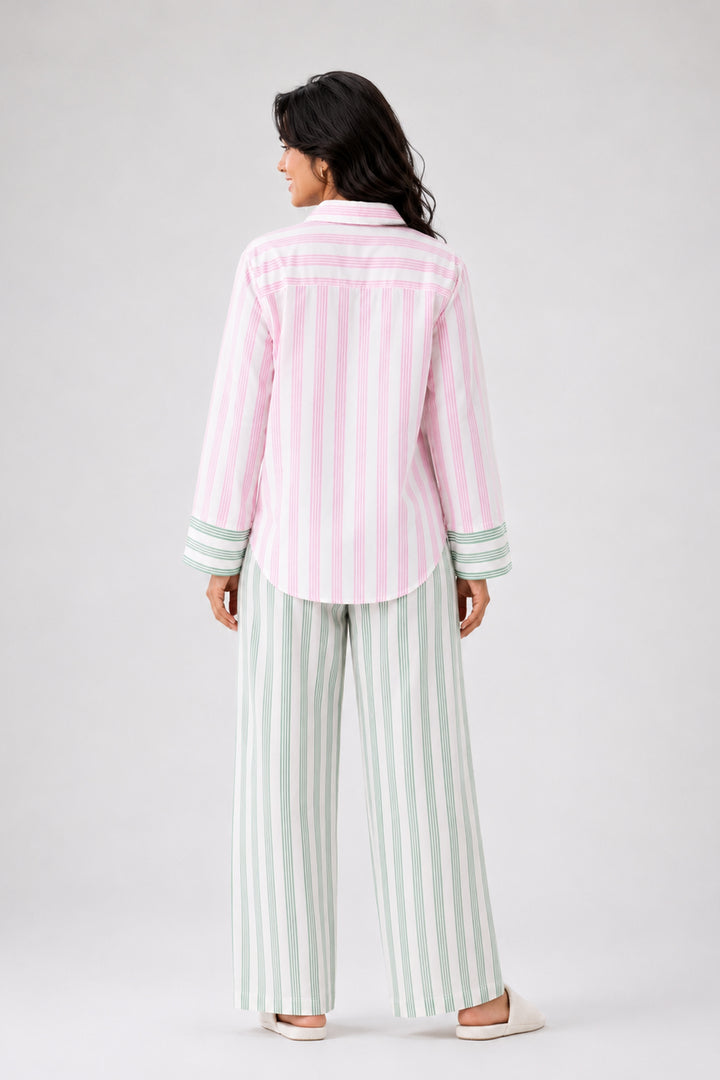 Soft Pop Stripe Cotton Sleep Set