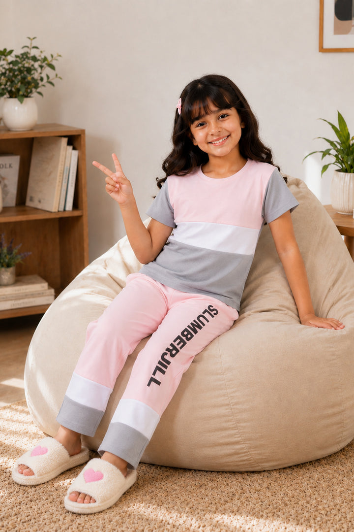 Ballet Blush, Slumber Everyday Kids Cotton Coord Set