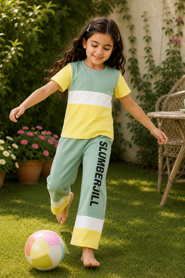 Lime Lullaby, Slumber Everyday Kids Cotton Coord Set
