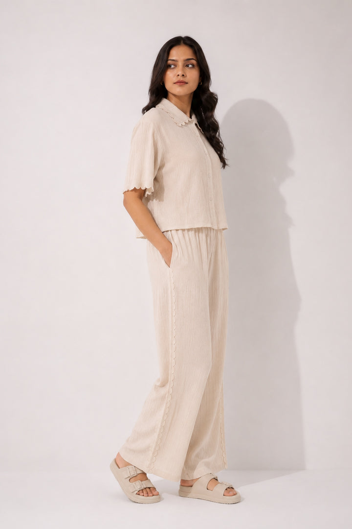 Ecru Scallop Grace Cotton Set