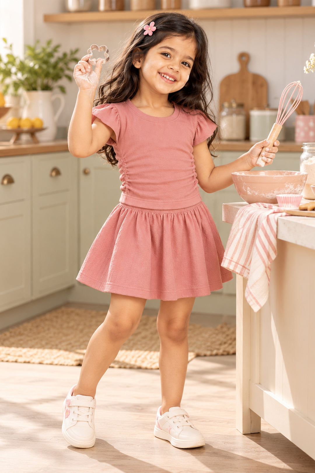 Top & Flared Skirt Set