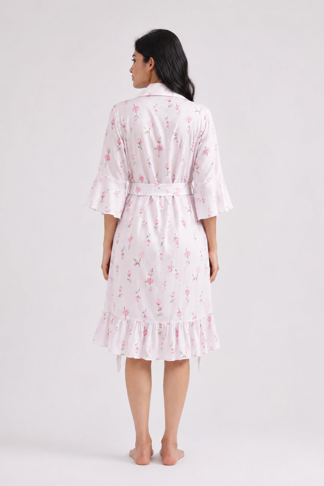 Floral grace night dress and robe set
